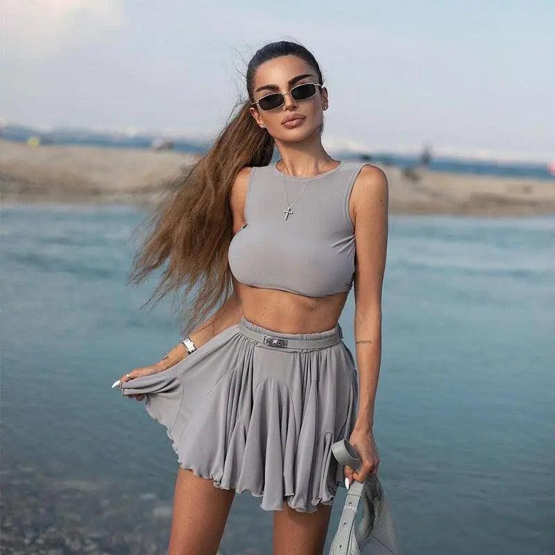 Backless Underwaist Skirt Suit - MRC STORETopMRC StoreBackless Underwaist Skirt Suit - MRC STOREMRC STORECJLS211978103CXGrayL