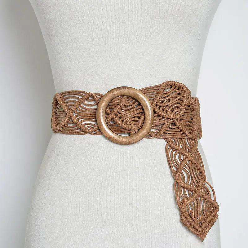 Vintage Woven Wooden Buckle Belt - MRC STOREAccessoriesMy StoreVintage Woven Wooden Buckle Belt - MRC STOREMRC STORECJNSFSYD00423-115cm-Brown115cmBrown