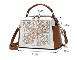 Embroidered Cross body Shoulder Bag - MRC STOREAccessoriesMy StoreEmbroidered Cross body Shoulder Bag - MRC STOREMRC STORECJNS185219204DWWhite And Brown