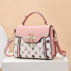 Retro Women’s Shoulder Bag – Printed PVC - MRC STOREAccessoriesMy StoreElegant European Retro Shoulder Bag with Gold Flamingo Detail and Printed Design - MRC STOREMRC STORECJNS216525004DWPink