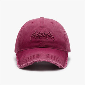 Black men's baseball cap with 3D embroidered letter design, adjustable cotton dome hat, soft top, and casual accessories style.