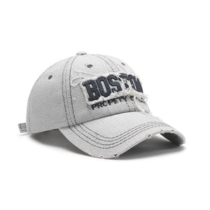 Men's black 3D embroidery soft peaked cap, adjustable cotton dome hat for outdoor wear, stylish accessories for men.