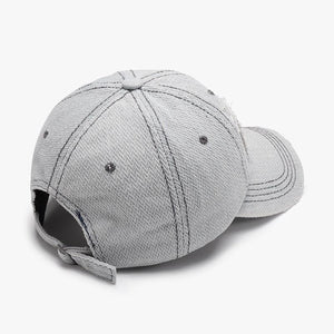 Men's black 3D embroidery soft peaked cap, adjustable cotton dome hat designed for outdoor wear, stylish accessories for men.