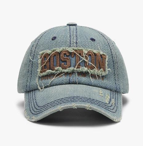 Men's black 3D embroidery soft peaked cap with adjustable cotton dome, ideal for outdoor wear and casual accessories.
