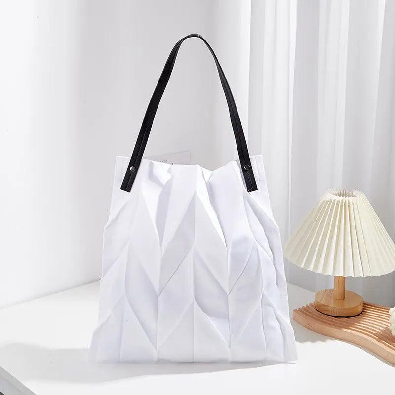 Pleated Shoulder Lightweight Bucket Bag - MRC STOREAccessoriesMy StorePleated Shoulder Lightweight Bucket Bag - MRC STOREMRC STORECJNS184009401AZWhite