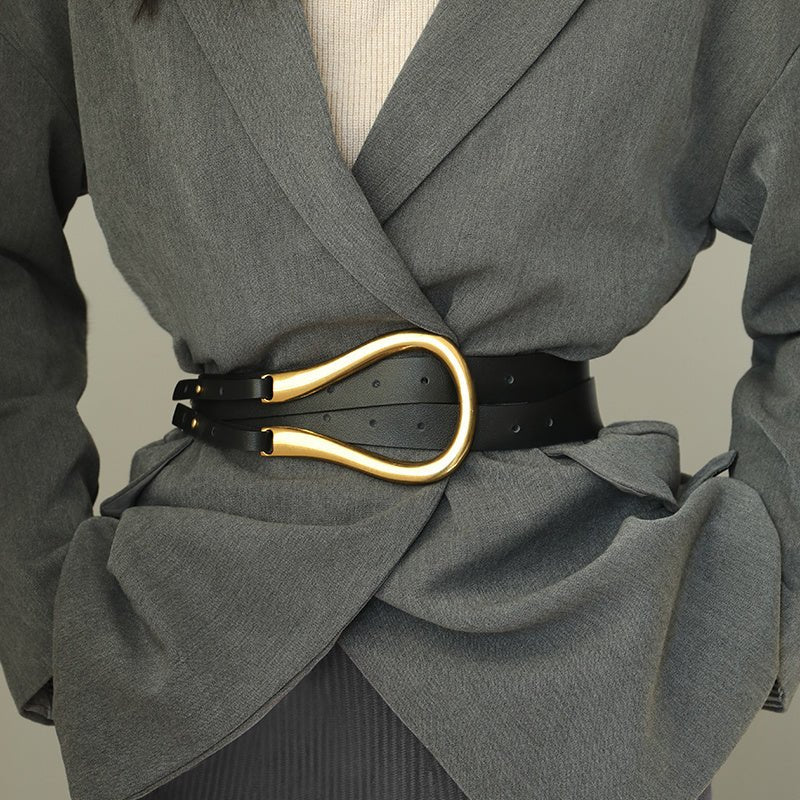 Women’s Leather Belt - Retro Gold Copper Buckle - MRC STOREAccessoriesMy StoreWomen’s Leather Belt - Retro Gold Copper Buckle My Store MRC STORECJNSFSYD00471-BlackBlack