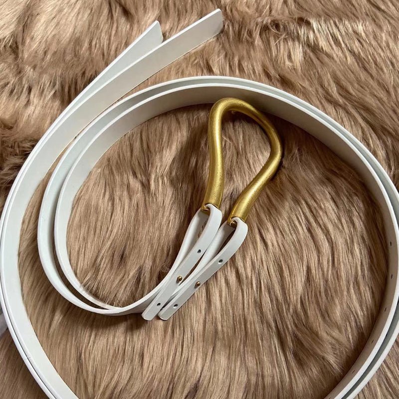 Women’s Leather Belt - Retro Gold Copper Buckle - MRC STOREAccessoriesMy StoreWomen’s Leather Belt - Retro Gold Copper Buckle My Store 22.44MRC STORECJNSFSYD00471-WhiteWhite