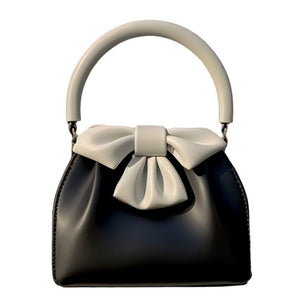 Women's Pleated Handbag Contrast Color Bow Bucket Bag - MRC STOREAccessoriesMy StoreWomen's Pleated Handbag Contrast Color Bow Bucket Bag My Store MRC STORECJNS230366601AZBlack