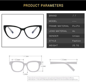 Unisex Cat Eye Glasses - Anti - Blue Retro Fit - MRC STOREAccessoriesMy StoreUnisex Cat Eye Glasses - Anti - Blue Retro Fit My Store MRC STORECJYD234950402BYTwo Leopard Print Middle BlackTransparent