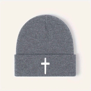 Embroidered Knit Cap - MRC STOREAccessoriesMy StoreEmbroidered Knit CapMRC STORECJBQ188541003CXEmbroidered Cross BeigeFree Size