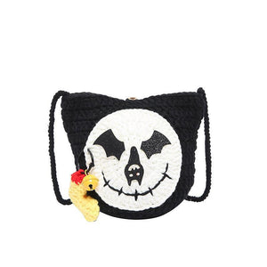 Halloween Handmade Wool Bat & Pumpkin Woven Shoulder Messenger Bag - MRC STOREAccessoriesMy StoreHalloween Handmade Wool Bat & Pumpkin Woven Shoulder Messenger Bag - MRC STOREMRC STORECJNS214772603CXStyle 1 Black