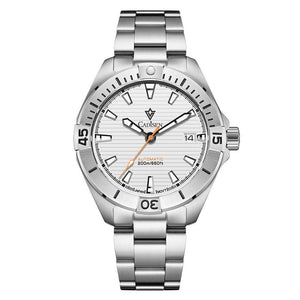 Cadisen C8218M Men’s Mechanical Watch – NH35 Automatic, 200M Waterproof - MRC STOREAccessoriesMy StoreCADISEN Model C8218M new top brand sports men mechanical watches luxury automatic NH35 watch men's stainless steel 200M waterproof watch - MRC STOREMRC STORECJJX206994802BYWhite Shell And White Surface
