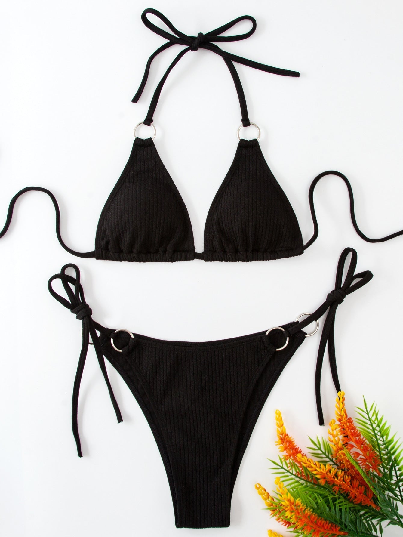 Women’s Bikini Set - Side Tie Thong Swimsuit - MRC STOREbikini setMy StoreWomen’s Bikini Set - Side Tie Thong Swimsuit My Store 25.92MRC STORECJTZ203359303CXBlackL
