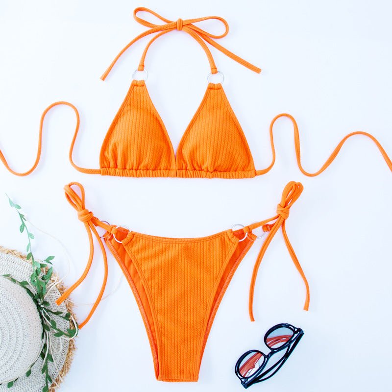 Women’s Bikini Set - Side Tie Thong Swimsuit - MRC STOREbikini setMy StoreWomen’s Bikini Set - Side Tie Thong Swimsuit My Store 25.92MRC STORECJTZ203359306FUOrangeL