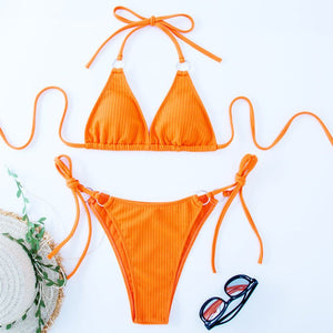 Women’s Bikini Set - Side Tie Thong Swimsuit - MRC STOREbikini setMy StoreWomen’s Bikini Set - Side Tie Thong Swimsuit My Store 25.92MRC STORECJTZ203359306FUOrangeL