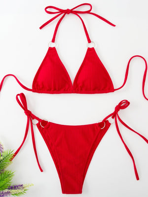 Women’s Bikini Set - Side Tie Thong Swimsuit - MRC STOREbikini setMy StoreWomen’s Bikini Set - Side Tie Thong Swimsuit My Store 25.92MRC STORECJTZ203359309IRRedL
