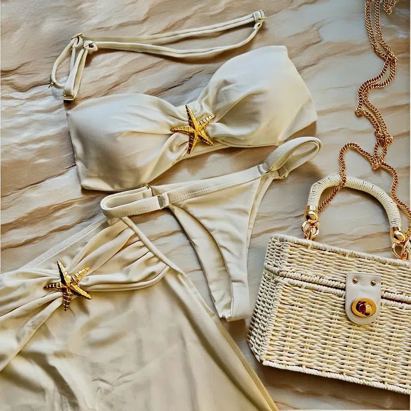 Split Swimsuit - Solid Color Three - Piece - MRC STOREbikini setMy StoreWomen’s Split Swimsuit - Solid Color Three - Piece My Store 27.99MRC STORECJYD242359311KPBeigeL