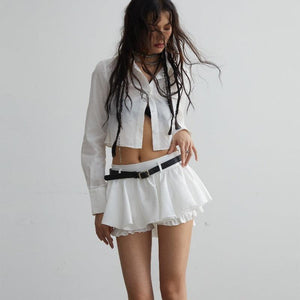 White Ruffled Short Skirt – Flouncy Design - MRC STOREbottomMy StoreWhite Versatile Ruffled Short Summer Skirt - Flouncy Anti - Exposure Design - MRC STOREMRC STORECJQZ220292003CXWhiteL