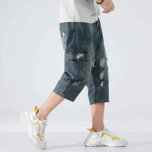 Loose Elastic Waist Cropped Jeans - MRC STOREbottomsMy StoreLoose Elastic Waist Cropped JeansMRC STORECJYD189142301AZ28Picture Color