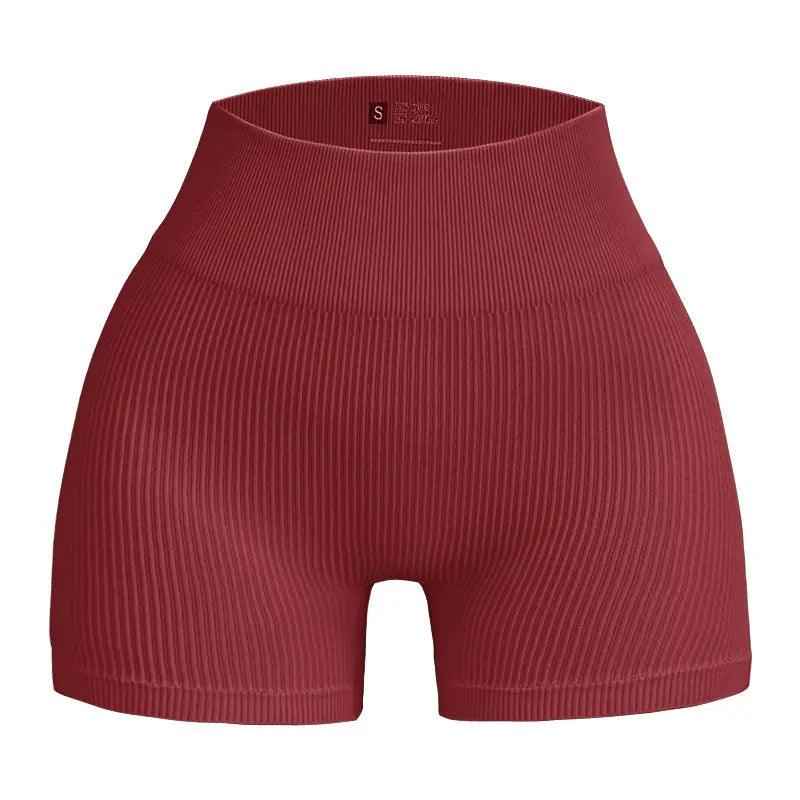Seamless Thread Yoga Shorts - MRC STOREbottomsMy StoreSeamless Thread Yoga ShortsMRC STORECJDK203708445SHWine RedL Code