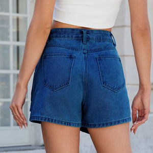 Women's Washed Irregular Denim Short Skirt - Mid Waist - MRC STOREbottomsMy StoreWomen's Washed Irregular Denim Short Skirt - Mid Waist My Store MRC STORECJYD232825205EVLight Blue2XL