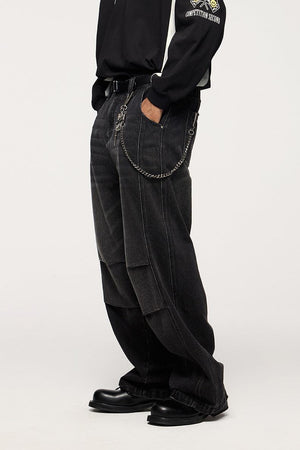 Men's Loose Retro Straight Jeans - MRC STOREbottomsMy StoreMen's Loose Retro Straight Jeans - MRC STOREMRC STORECJXX214069903CXBlack And GrayL