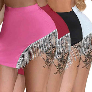 Rhinestone Tassel Skirt - MRC STOREbottomsMy StoreRhinestone Tassel SkirtMRC STORECJQZ202536311KPBlackL