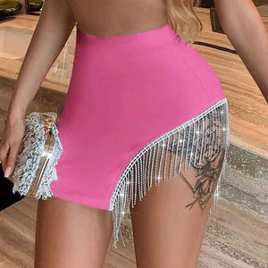 Rhinestone Tassel Skirt - MRC STOREbottomsMy StoreRhinestone Tassel SkirtMRC STORECJQZ202536307GTPinkL