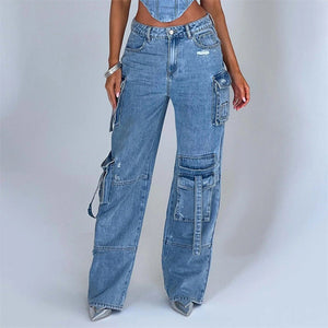 Low Waist Jeans - Tube Top Wide - Leg Set - MRC STOREbottomsMy StoreWomen’s Low Waist Jeans - Tube Top Wide - Leg Set My Store 46.43MRC STORECJNZ197175703CXBlue PantsL