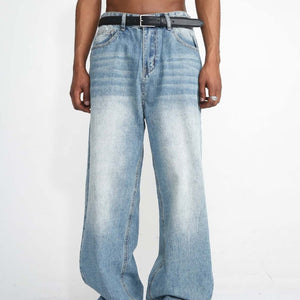 Men's Blue Straight Wide Leg Jeans – Casual Cotton Blend Trousers - MRC STOREbottomsMy StoreMen's Blue Straight Wide Leg Jeans – Casual Cotton Blend TrousersMRC STORECJXX224957803CXBlueL