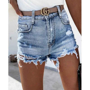 Ripped Denim Shorts - MRC STOREbottomsMy StoreRipped Denim ShortsMRC STORECJNZ207184303CXBlueL