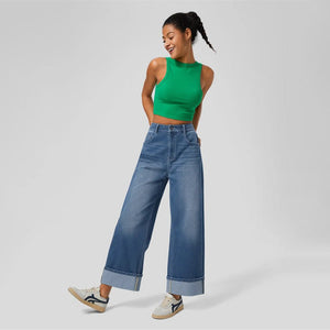 High - Waisted Jeans - Wide Leg Dark Blue - MRC STOREbottomsMy StoreWomen’s High - Waisted Jeans - Wide Leg Dark Blue My Store MRC STORECJNZ238426303CXDark BlueL