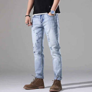 Slim fit Ripped White Jeans - MRC STOREbottomsMy StoreSlim fit Ripped White JeansMRC STORECJXX200404701AZJS813 Light Blue28