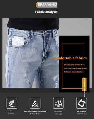 Slim fit Ripped White Jeans - MRC STOREbottomsMy StoreSlim fit Ripped White JeansMRC STORECJXX200404701AZJS813 Light Blue28