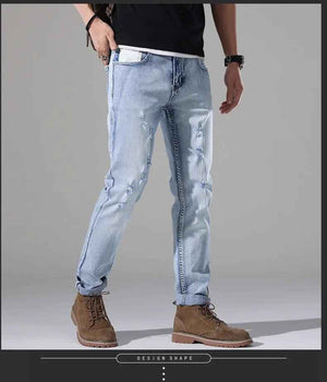 Slim fit Ripped White Jeans - MRC STOREbottomsMy StoreSlim fit Ripped White JeansMRC STORECJXX200404701AZJS813 Light Blue28