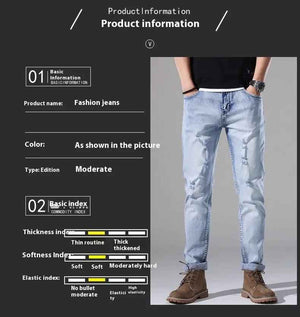 Slim fit Ripped White Jeans - MRC STOREbottomsMy StoreSlim fit Ripped White JeansMRC STORECJXX200404701AZJS813 Light Blue28