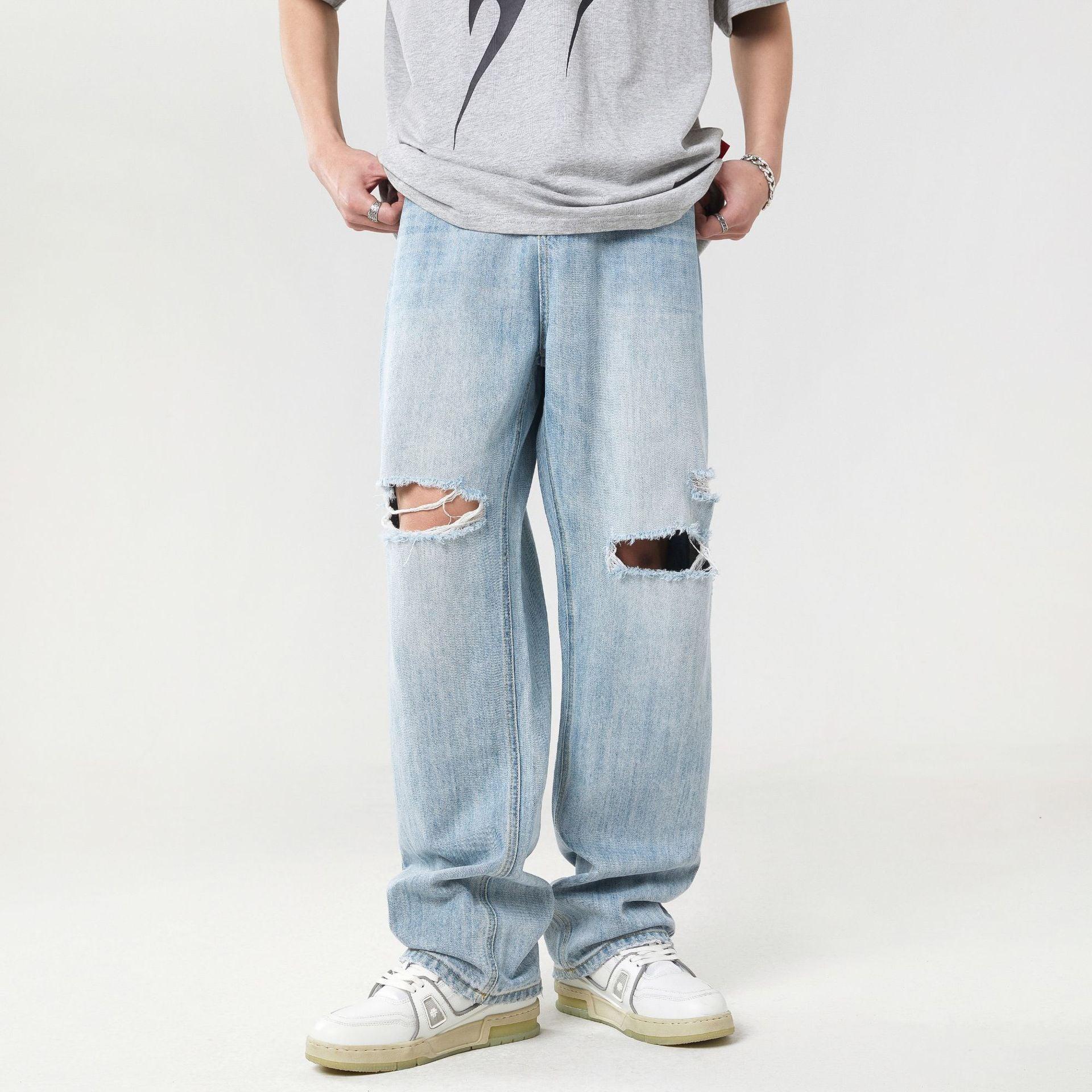 Fashion Personality Light Color Hole Jeans - MRC STOREbottomsMy StoreFashion Personality Light Color Hole Jeans - MRC STOREMRC STORECJXX212816705EVLight Blue2XL
