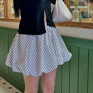 Striped High Waist Skirt - MRC STOREbottomsMy StoreStriped High Waist Skirt - MRC STOREMRC STORECJQZ211943203CXWhiteL