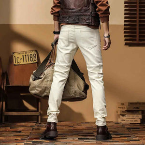High End Slim Fit Motorcycle Jeans - MRC STOREbottomsMy StoreHigh End Slim Fit Motorcycle JeansMRC STORECJXX201236801AZWhite28