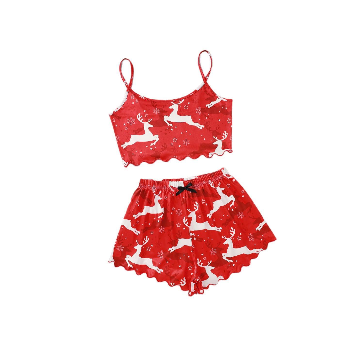 Women's Spaghetti Straps Sleeveless Pajamas – Fun & Festive Holiday Comfort - MRC STOREChristmasMy StoreWomen's Spaghetti Straps Sleeveless Pajamas – Fun & Festive Holiday Comfort - MRC STOREMRC STORECJYD189930427AZBig ReindeerL