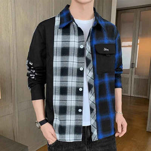Plaid Long Sleeve Cardigan - MRC STOREclothesMy StorePlaid Long Sleeve CardiganMRC STORECJDS202285105EVBlack And White3XL