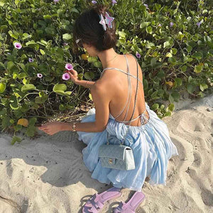 Elegant Backless Lace - Up Skirt - MRC STOREDressMy StoreElegant Backless Lace - Up SkirtMRC STORECJLY208976103CXBlackL