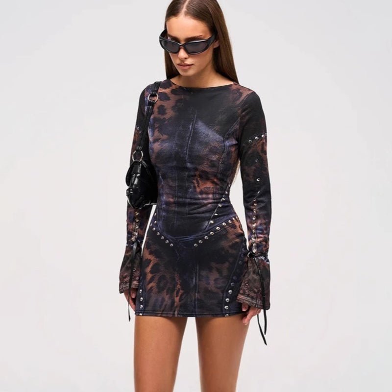 Leopard Print Dress - Winter Short High Waist - MRC STOREDressMy StoreLeopard Print Dress - Winter Short High WaistMRC STORECJLY228740003CXBlackL