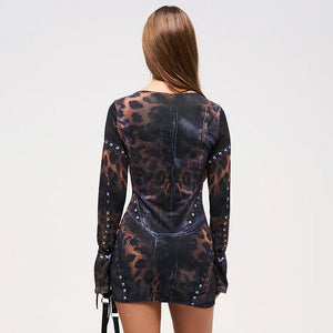 Leopard Print Dress - Winter Short High Waist - MRC STOREDressMy StoreLeopard Print Dress - Winter Short High WaistMRC STORECJLY228740003CXBlackL