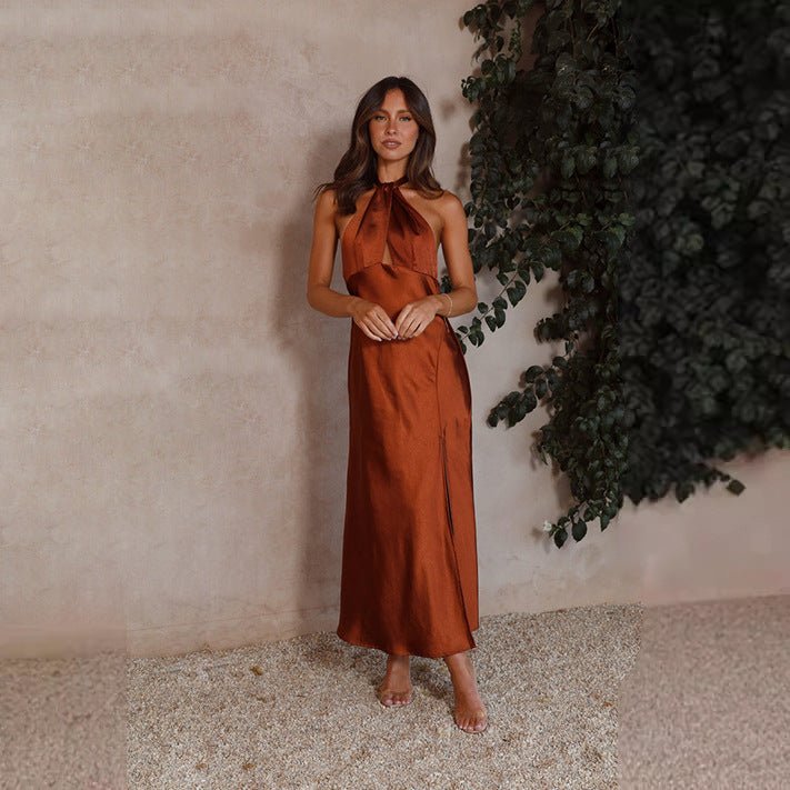 Sleeveless Dress - Backless Halter - MRC STOREDressMy StoreWomen’s Sleeveless Dress - Backless Halter My Store 25.17MRC STORECJLY233585115OLBrick RedL