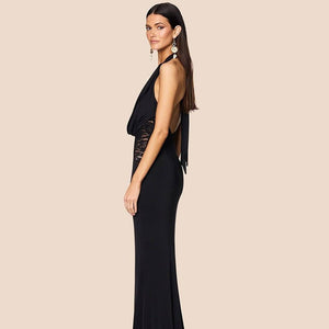 Women’s Swing Collar Lace - Up Deep V Long Dress - MRC STOREDressMy StoreWomen’s Swing Collar Lace - Up Deep V Long Dress My Store MRC STORECJLY246517403CXBlackL