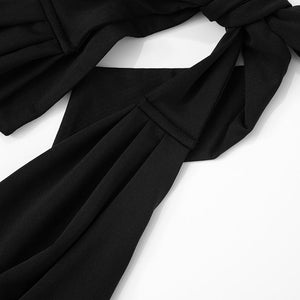 Women’s Swing Collar Lace - Up Deep V Long Dress - MRC STOREDressMy StoreWomen’s Swing Collar Lace - Up Deep V Long Dress My Store MRC STORECJLY246517403CXBlackL