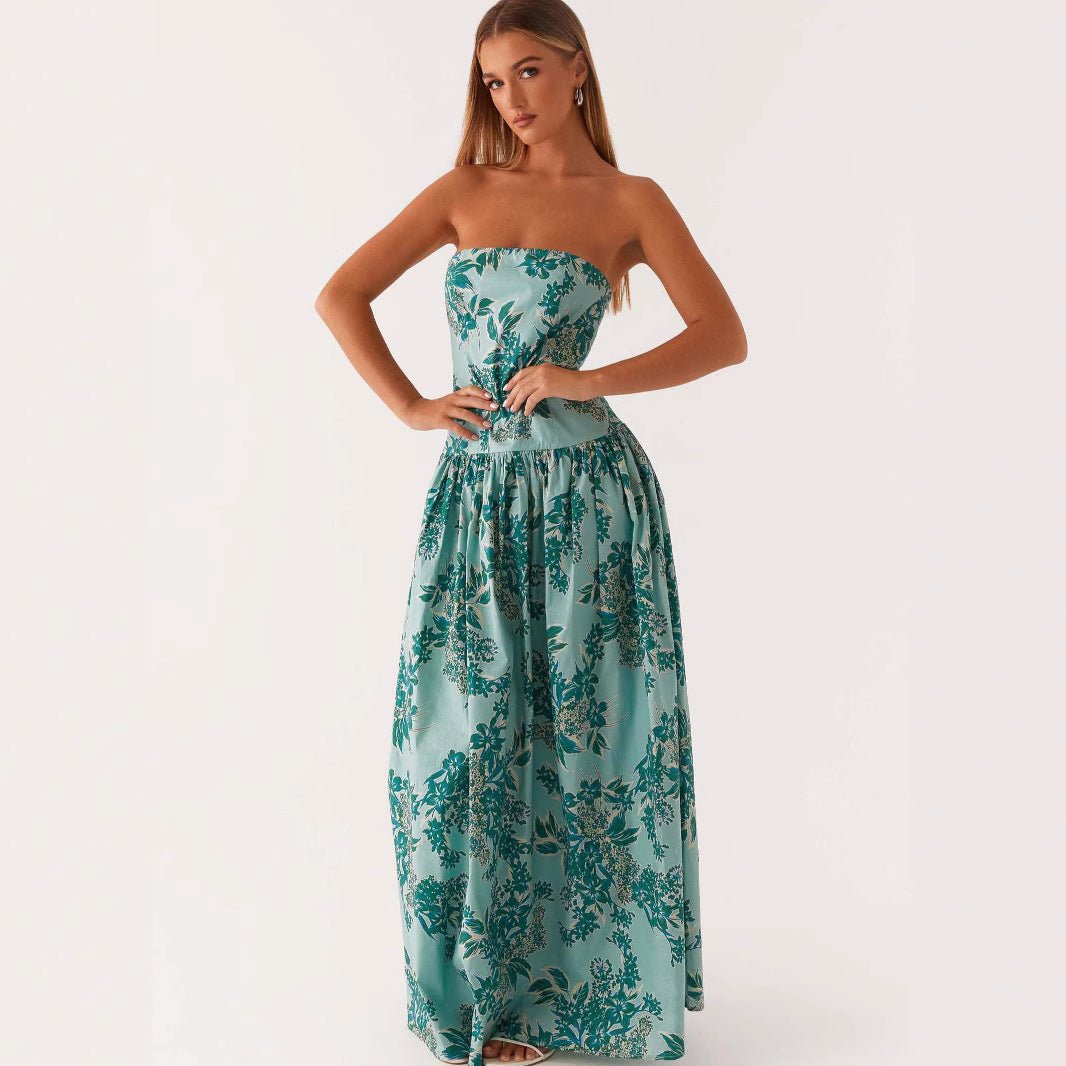 Women’s Tube Top Dress - Printed Long Style - MRC STOREDressMy StoreWomen’s Tube Top Dress - Printed Long Style My Store 41.71MRC STORECJLY244109302BYGreenL