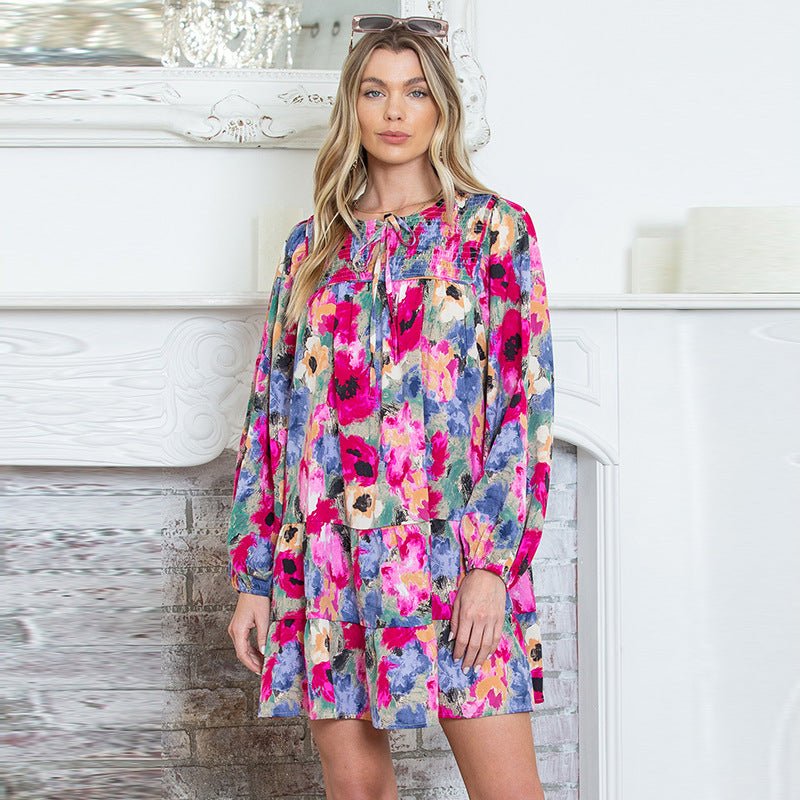 All - Matching Floral Print Pullover Dress – Casual A - Line Skirt - MRC STOREDressMy StoreAll - Matching Floral Print Pullover Dress – Casual A - Line Skirt My Store MRC STORECJLY232162903CXLC6118071P22L