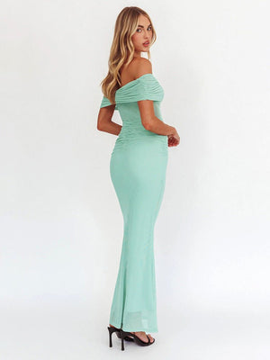 Backless Dress - Off - Shoulder Sheath - MRC STOREDressMy StoreWomen’s Backless Dress - Off - Shoulder Sheath My Store MRC STORECJLY235222103CXLight GreenL